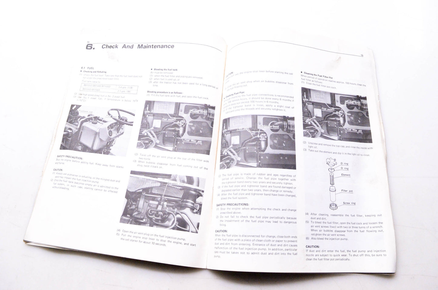 Kubota 66709-6291-4 Operator's Manual Kubota Tractor for Models B5100D B6100D B7100D B5100E B6100E