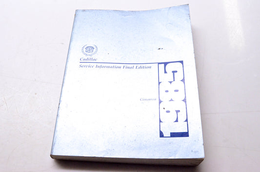 Cadillac H-2210 Service Information Final Edition Cimarron 1985