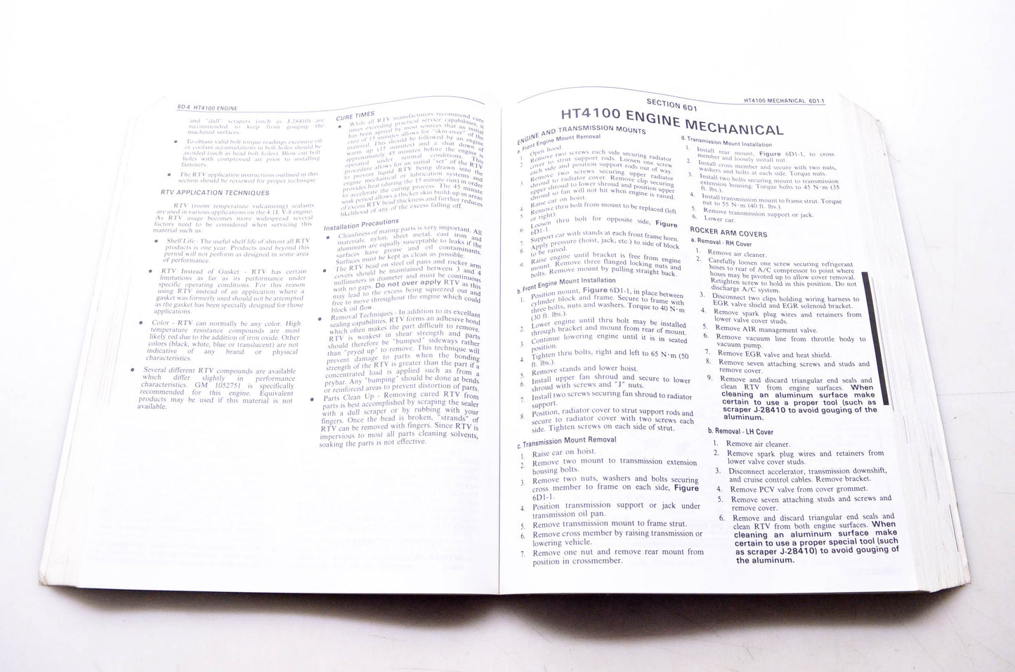 Cadillac H-2212 Service Information Final Edition Brougham Eldorado & Seville 1985