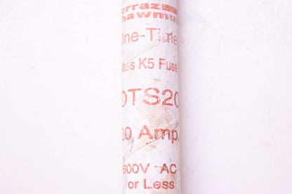 Ferraz Shawmut OTS20 One-Time Class K5 Fuse 20 Amp 600 VAC NOS