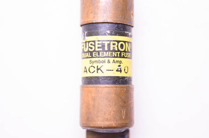 Bussmann Cooper ACK-40 Fusetron Dual Element Fuse NOS