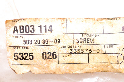 New OEM Husqvarna 503203009 Screw NOS