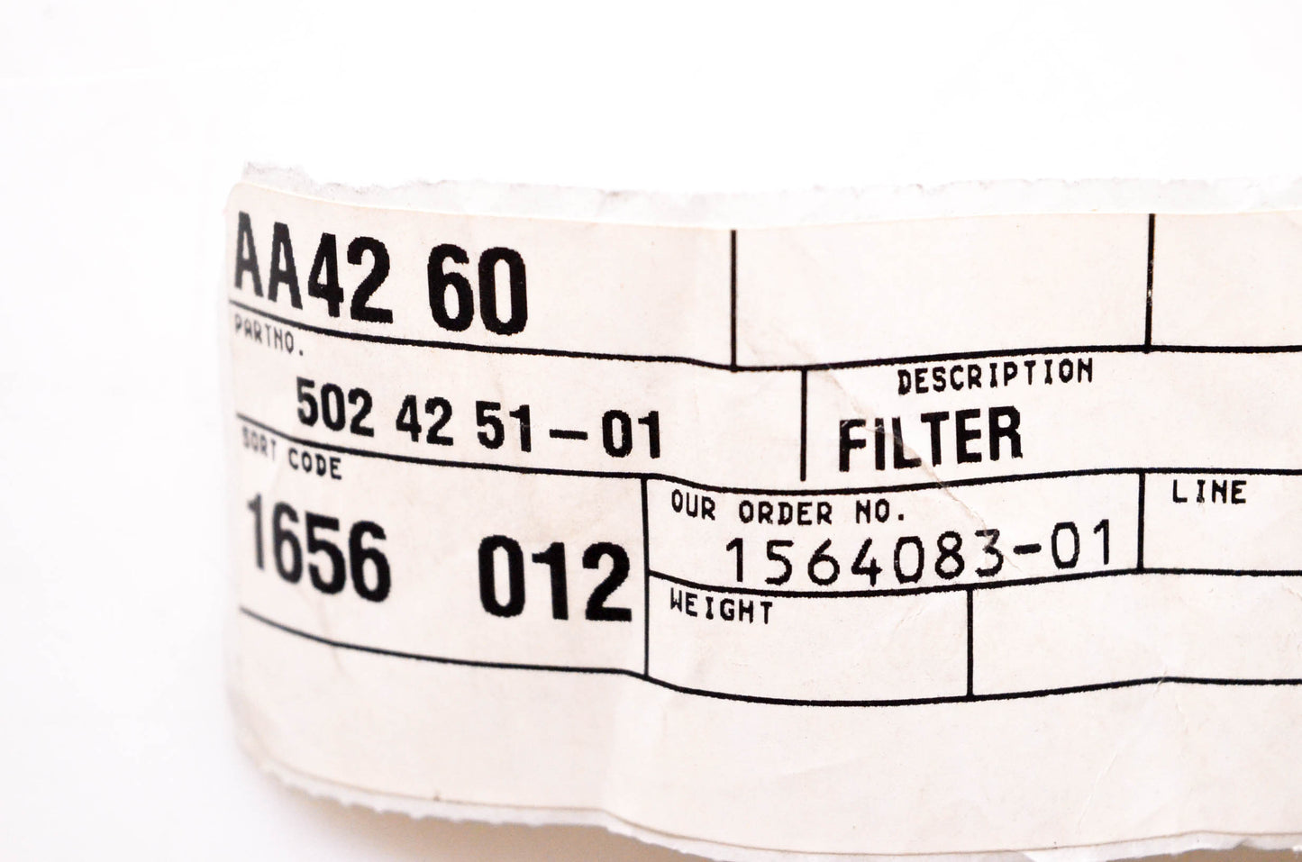 New OEM Husqvarna 502425101 Filter NOS