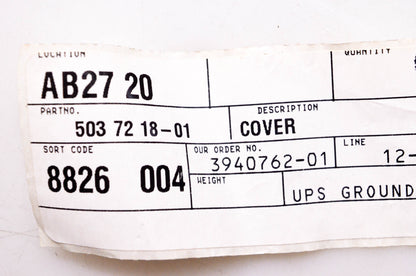 New OEM Husqvarna 503721801, 503 72 18-01 Cover NOS
