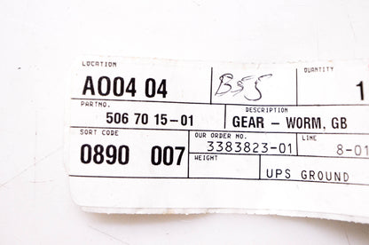 New OEM Husqvarna 506701501, 506 70 15-01 Worm Gear NOS