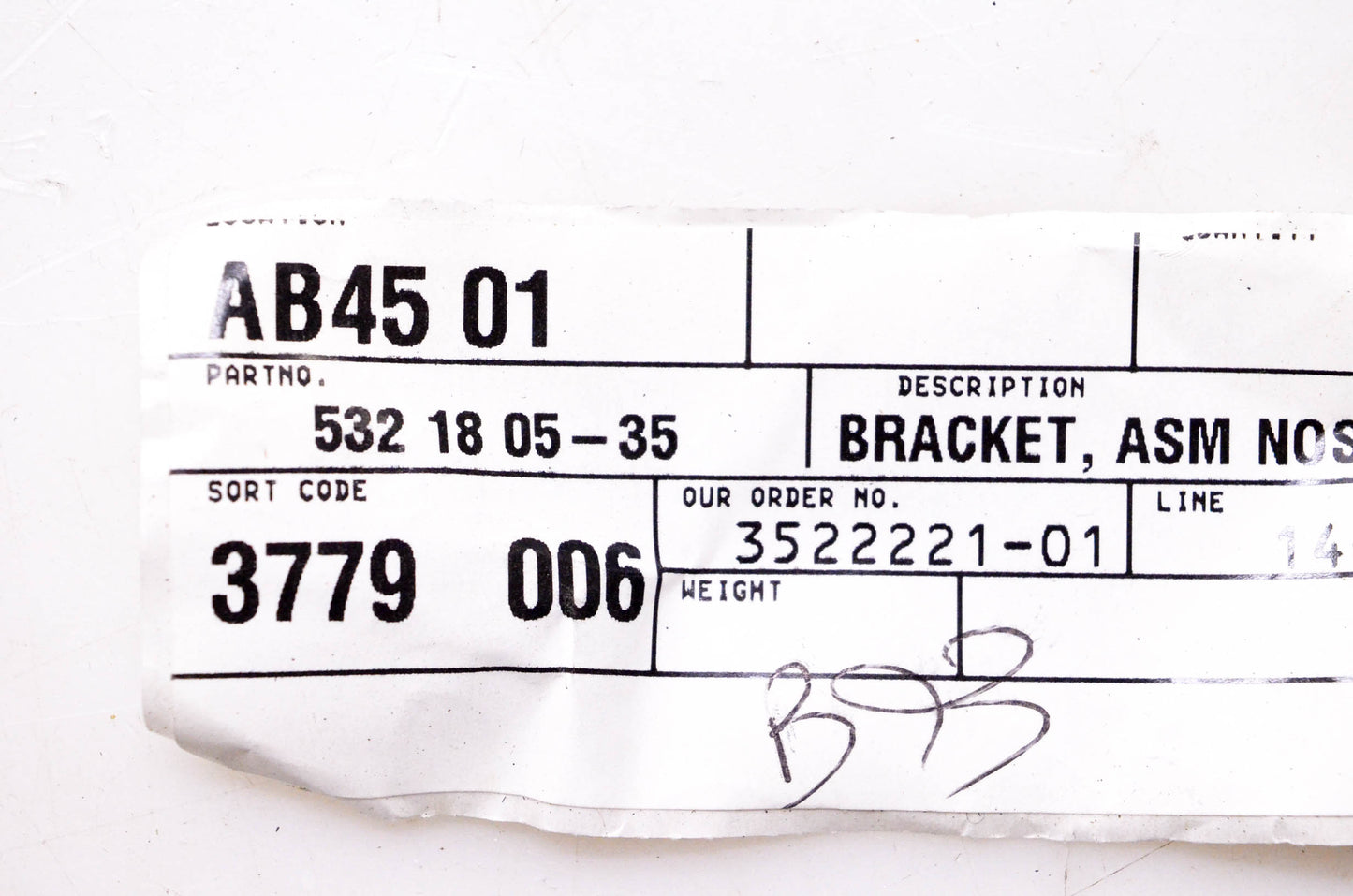 New OEM Husqvarna 532 18 05-35, 532180535 Nose Roller Bracket Assembly NOS