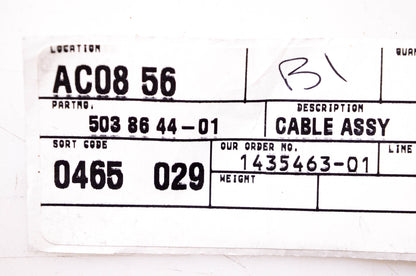 New OEM Husqvarna 503864401, 503 86 44-01 Cable Assembly NOS