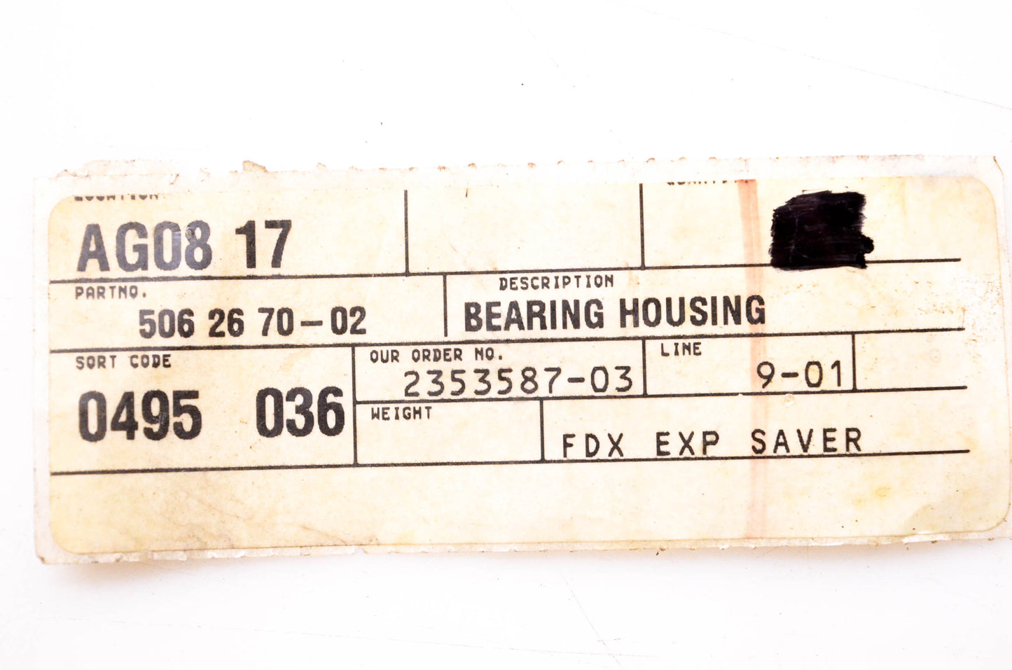 New OEM Husqvarna 506267002, 506 26 70-02 Bearing Housing NOS