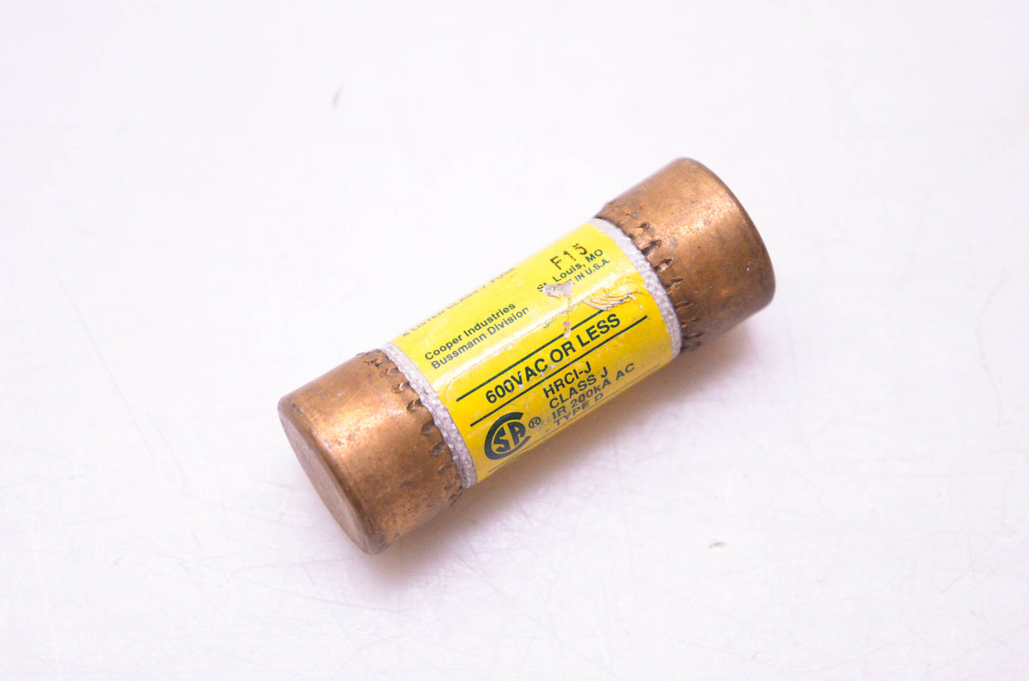 Bussmann Cooper LPJ-15SP Low-Peak Dual-Element Time-Delay Fuse Current Limiting NOS