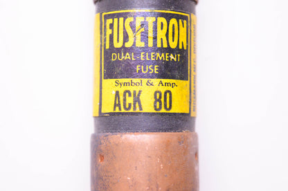 Bussmann ACK80 Fusetron Dual-Element Fuse 80 Amp NOS