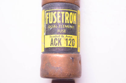 Bussmann ACK120 Fusetron Dual-Element Fuse 120 Amp NOS