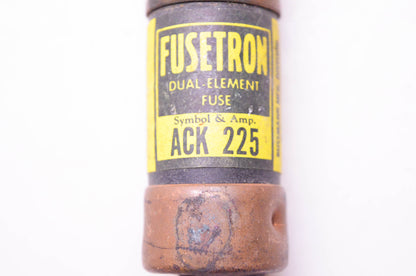 Bussmann ACK225 Fusetron Dual-Element Fuse 225 Amp NOS