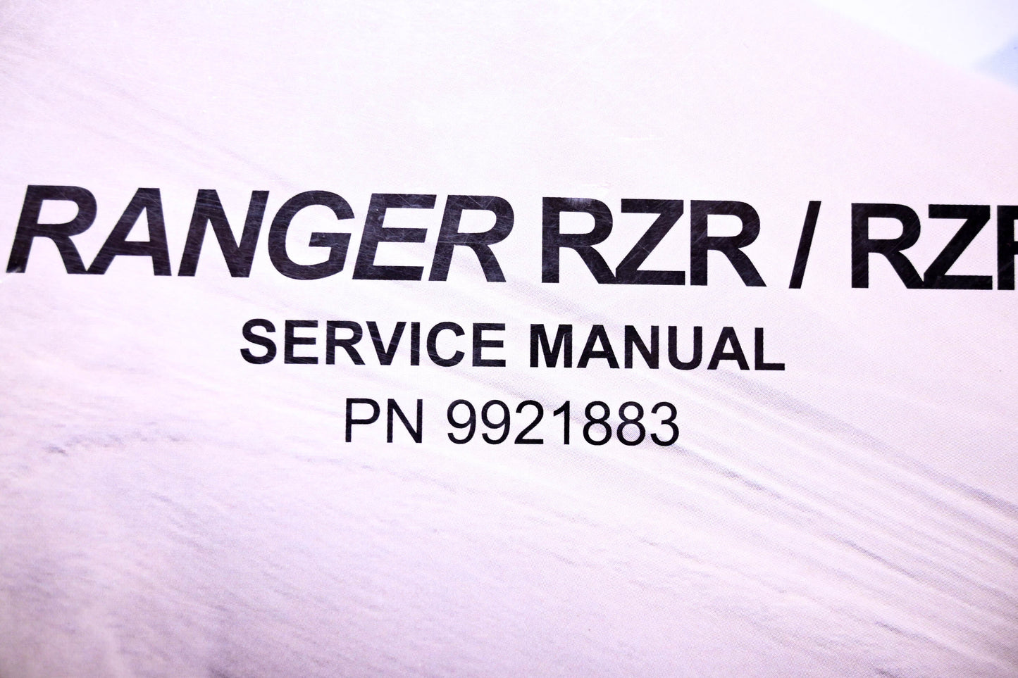 OEM Polaris 9921883 2009 Ranger RZR RZRS Service Manual
