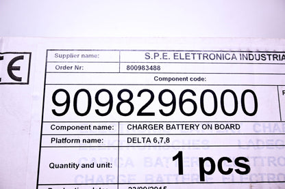 SPE 9098296000 Electronic Battery Charger NOS