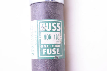 Bussmann NON-100 One-Time Fuse Class H 250 Volts or Less NOS