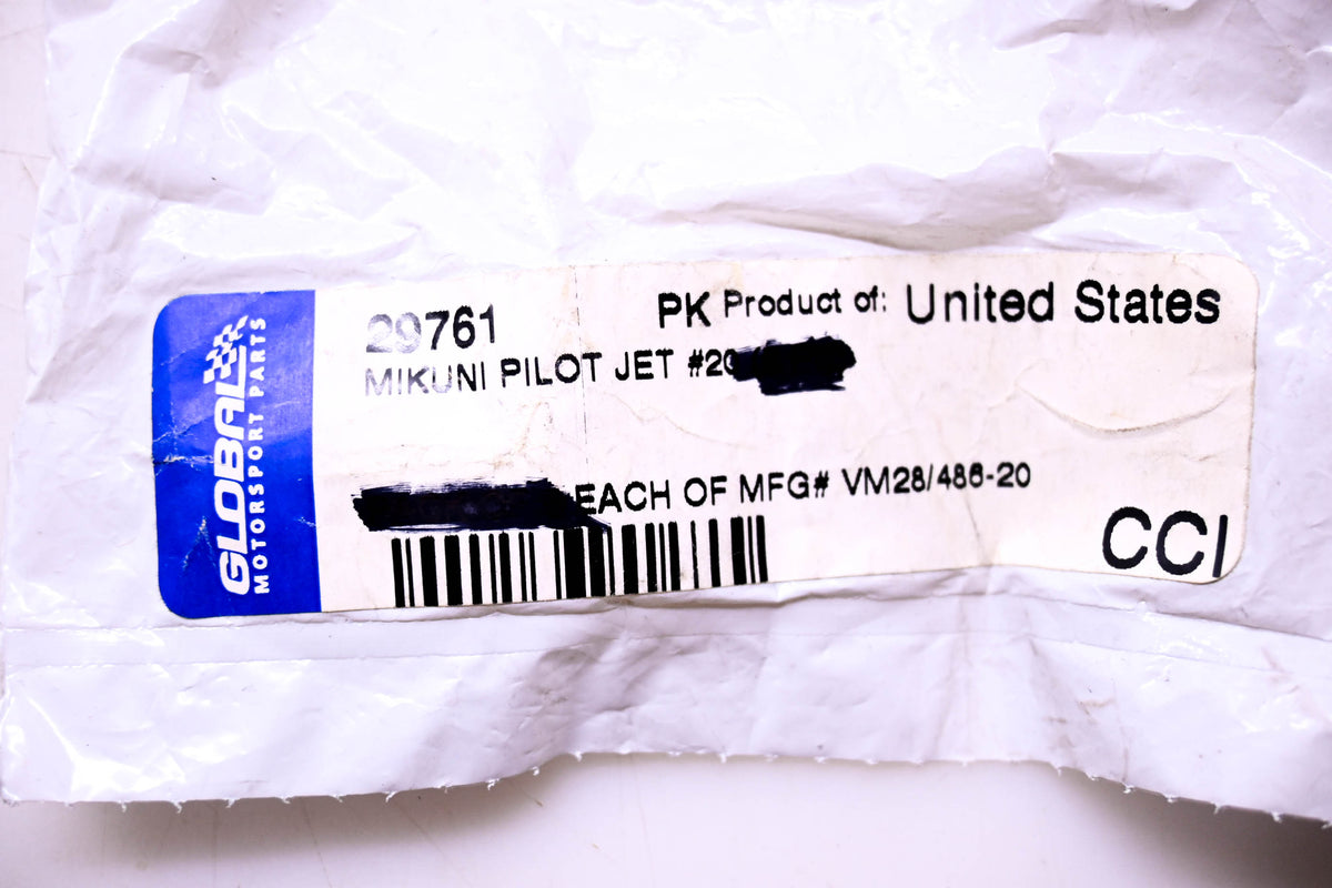 Global Motorsport Parts 29761 Mikuni Pilot Jet NOS