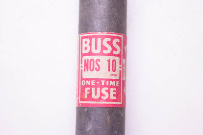 Bussmann NOS-10 One-Time Fuse Class H 600 Volts or Less NOS