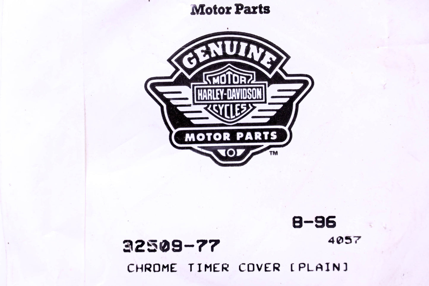 New OEM Harley-Davidson 32509-77 Chrome Timer Cover NOS