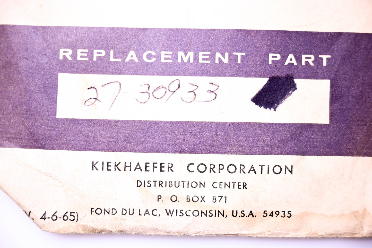 Aftermarket 27-30933 Gasket NOS