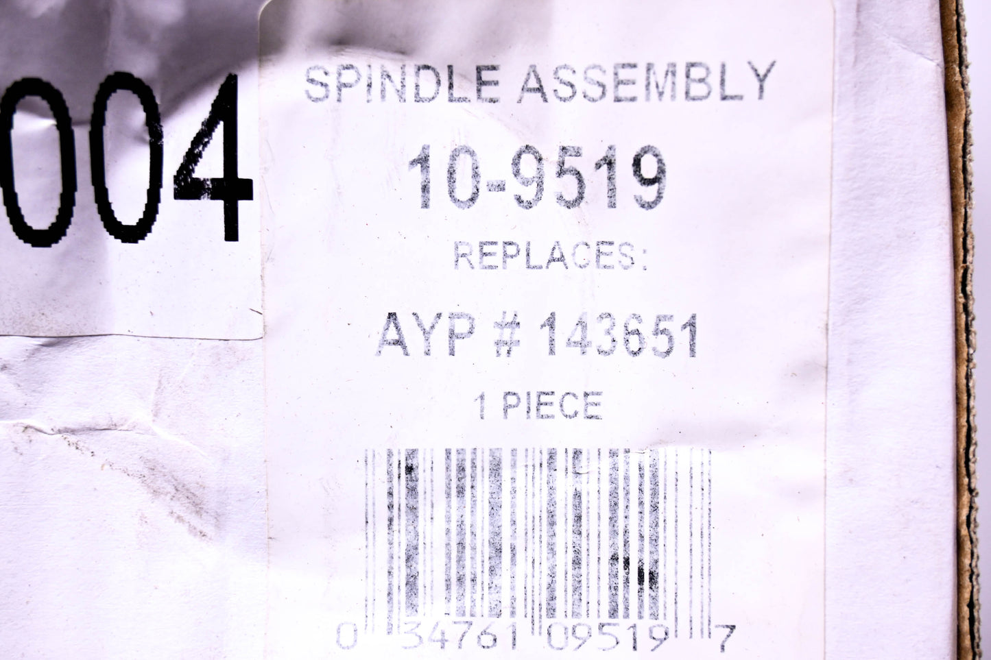 Rotary 10-9519 Spindle Assembly NOS