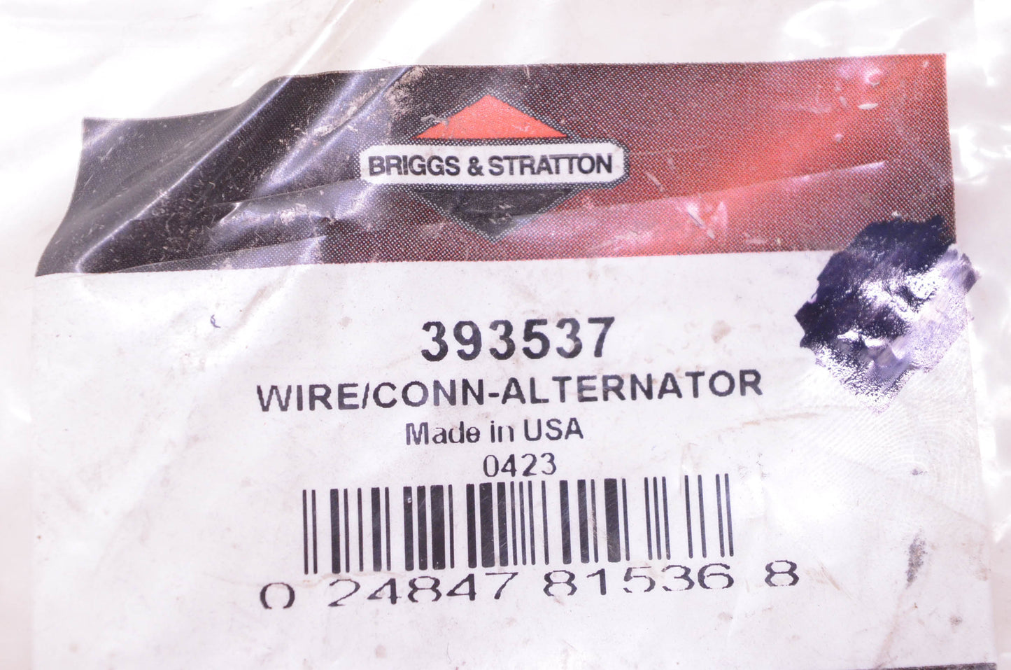 New OEM Briggs & Stratton 393537 Alternator Connector NOS