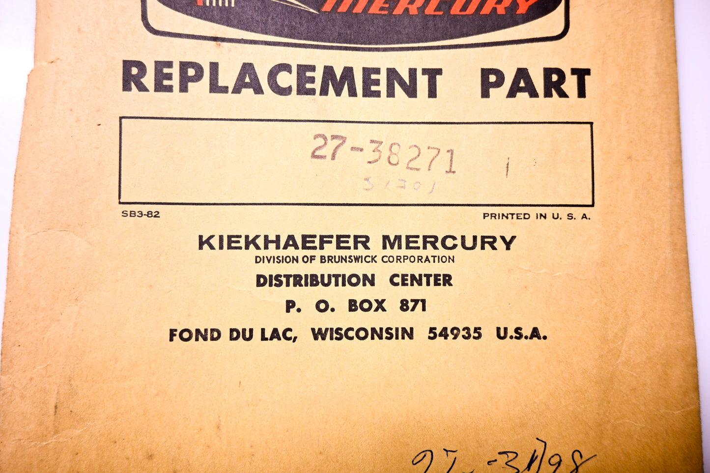 Aftermarket 27-38271 Gasket NOS