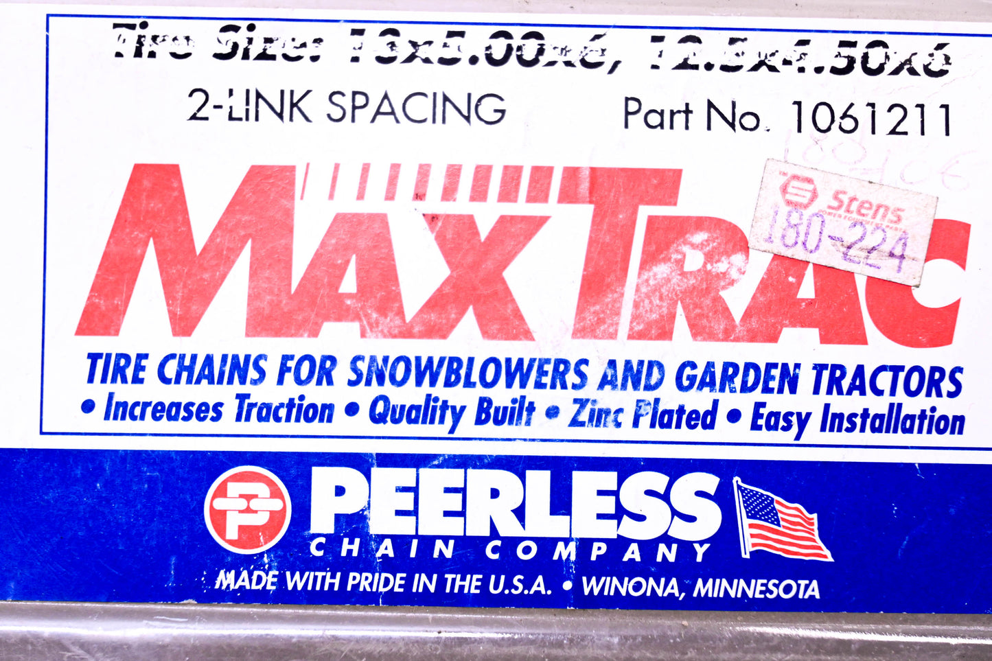 Peerless 1061211 Max Trac Tire Chain NOS