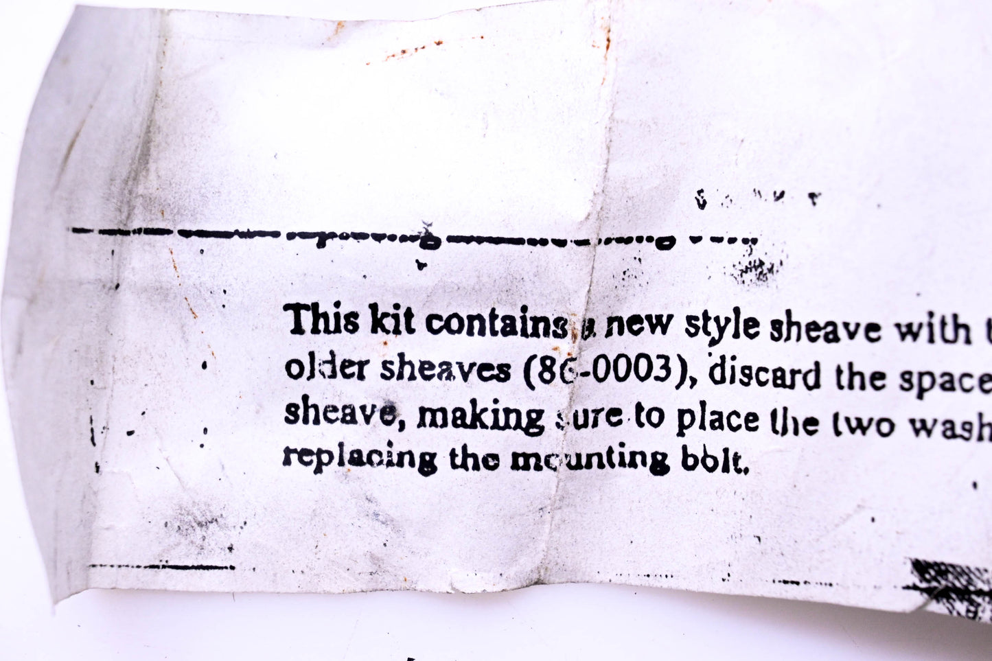 Rotary 86-0003 Sheave Kit NOS