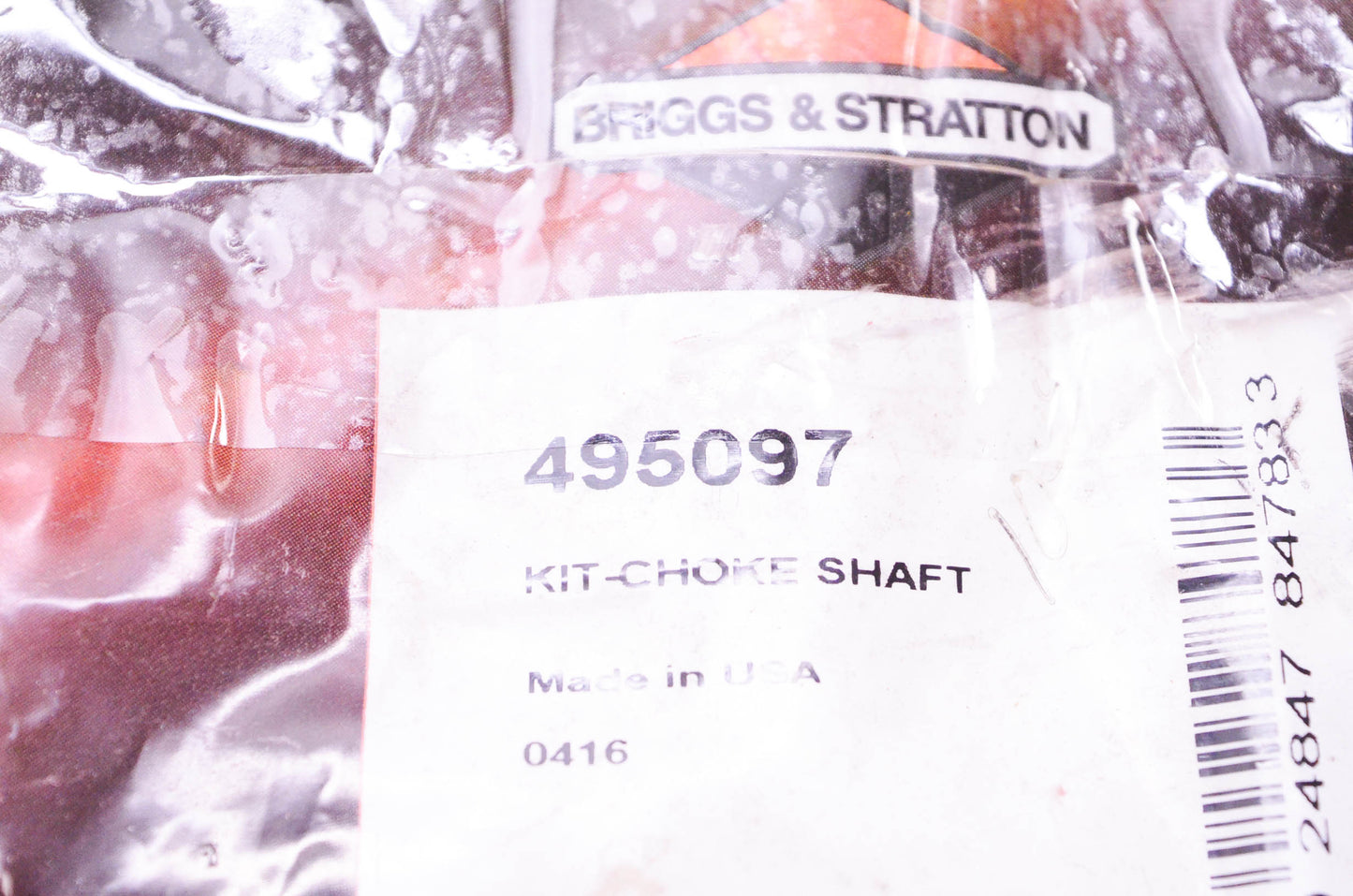 New OEM Briggs & Stratton 495097 Choke Shaft Kit NOS