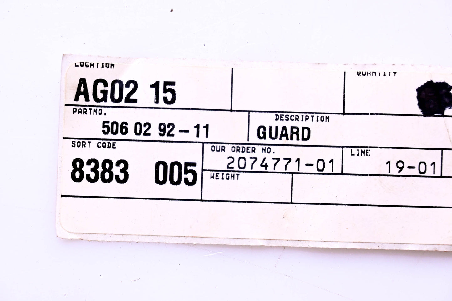 New OEM Husqvarna 506 02 92-11, 506029211 Guard NOS