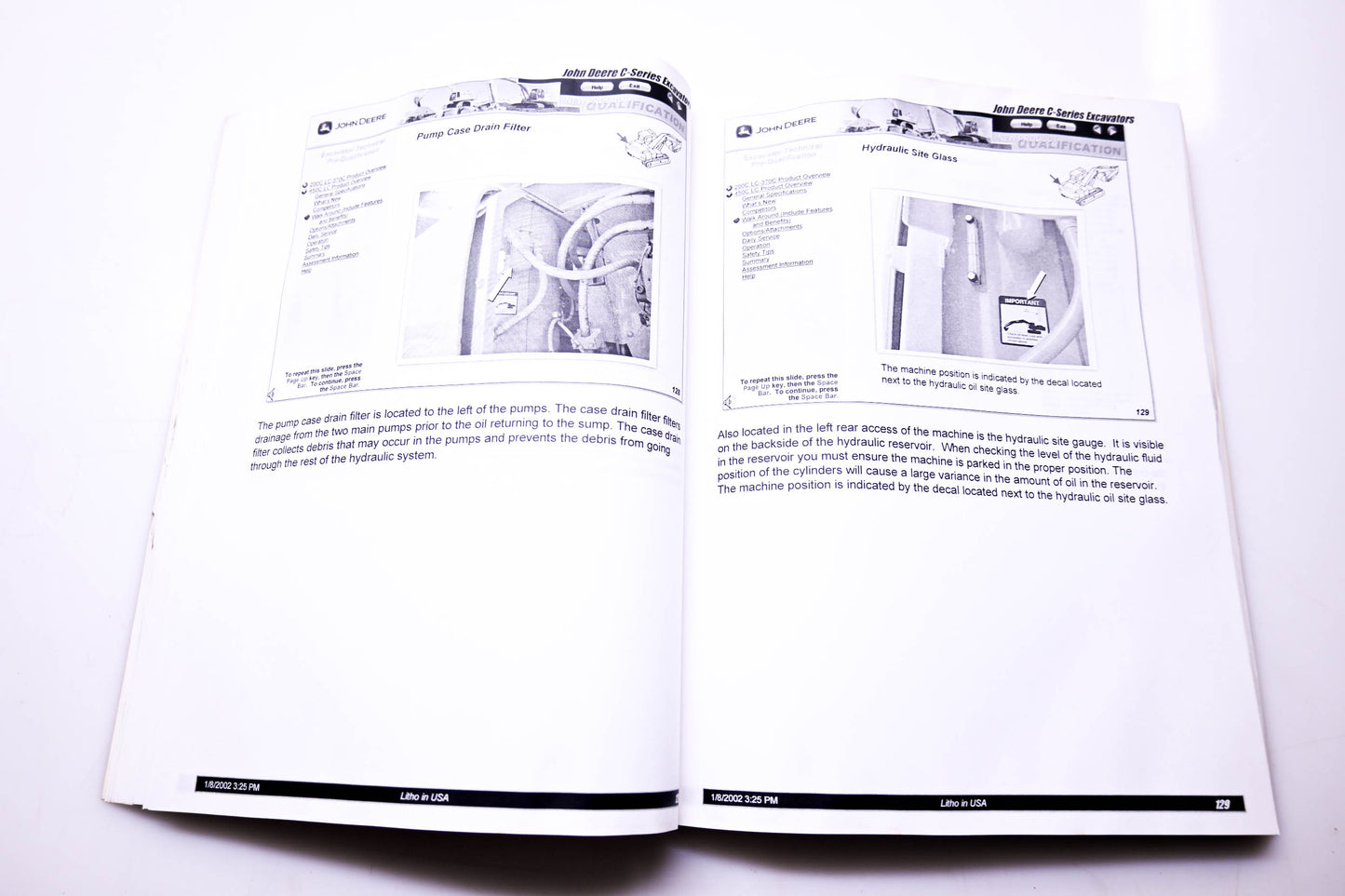 OEM John Deere DGTC220 C-Series Excavators Technical Pre-Qualification Study Guide