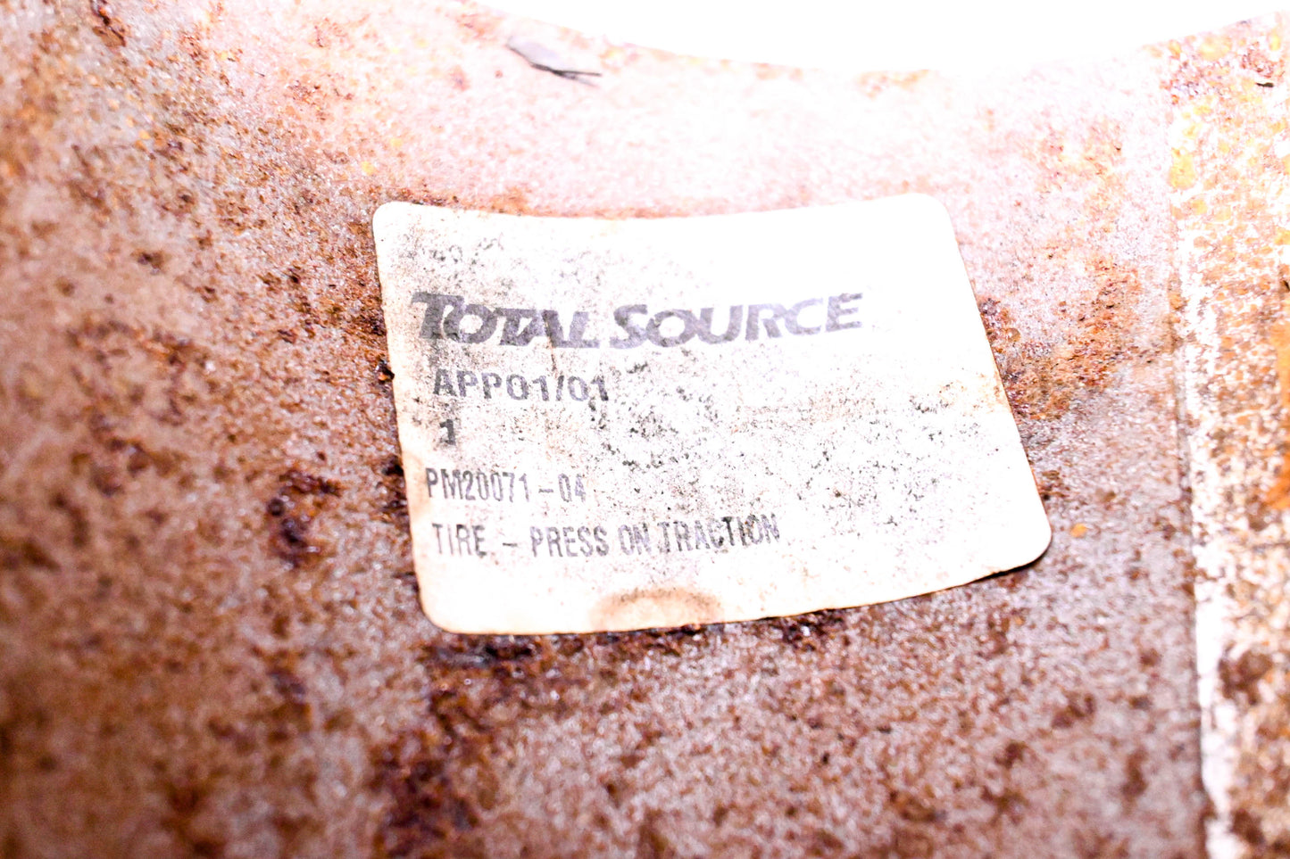 Total Source 20071-04, PM 10.5x5x6.5 Solid Forklift Tire Press-On NOS