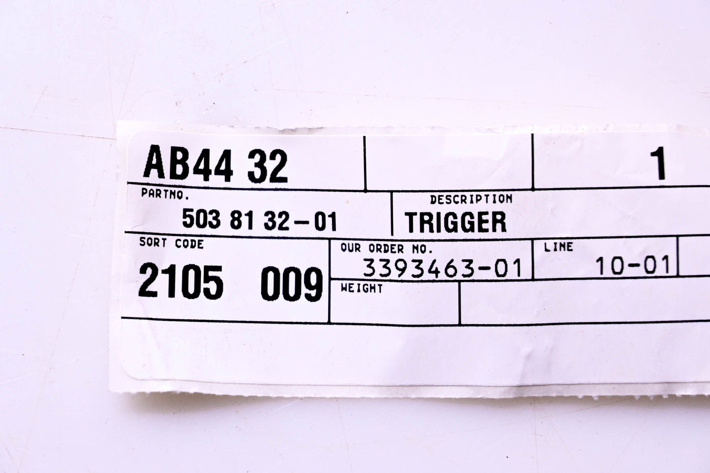 New OEM Husqvarna 503 81 32-01, 503813201 Trigger NOS