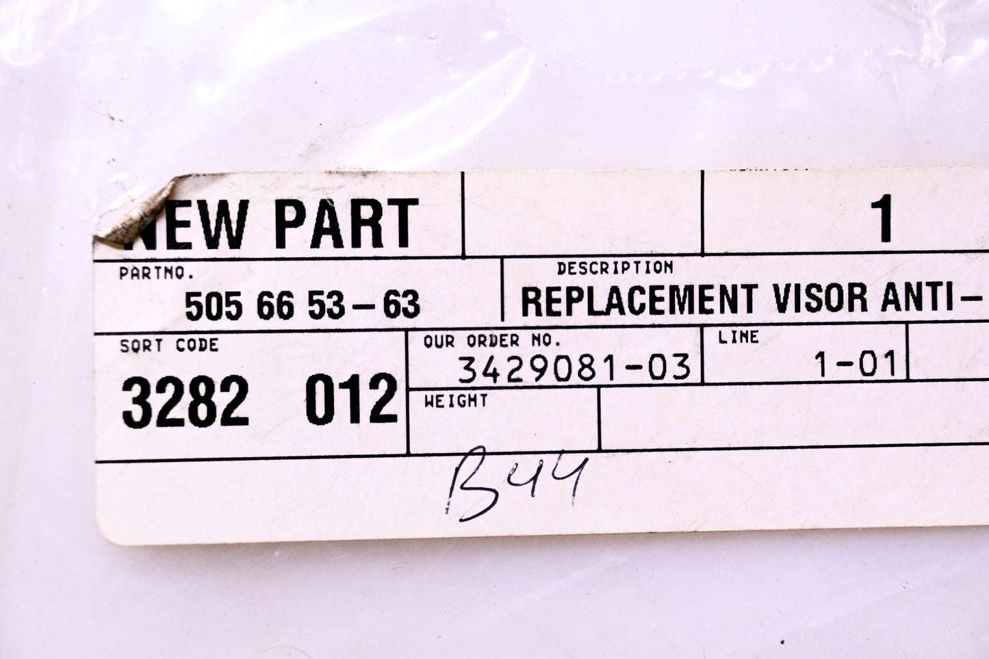 New OEM Husqvarna 505665363, 505 66 53-63 Replacement Anti-Fog Visor NOS