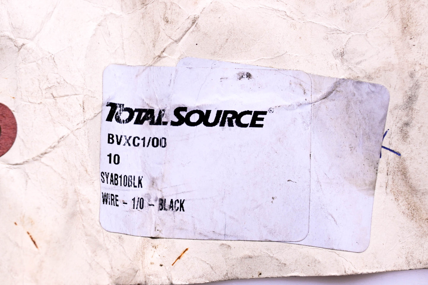Total Source AB10BLK, SYAB10BLK Black Wire 10.5' NOS