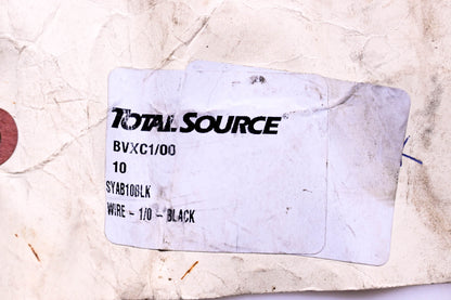 Total Source AB10BLK, SYAB10BLK Black Wire 10.5' NOS