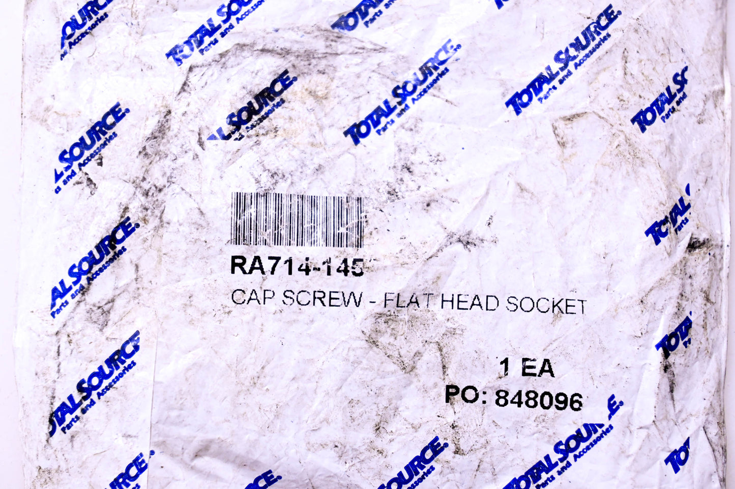 Total Source 714-145, RA714-145 Flat Head Socket Cap Screw fits Raymond NOS