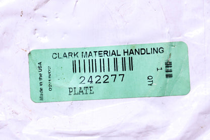 Clark 242277 Forklift Retaining Plate NOS