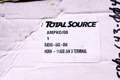 Total Source 590-643-004, RA590-643-004 Horn 24 Volt fits Raymond NOS