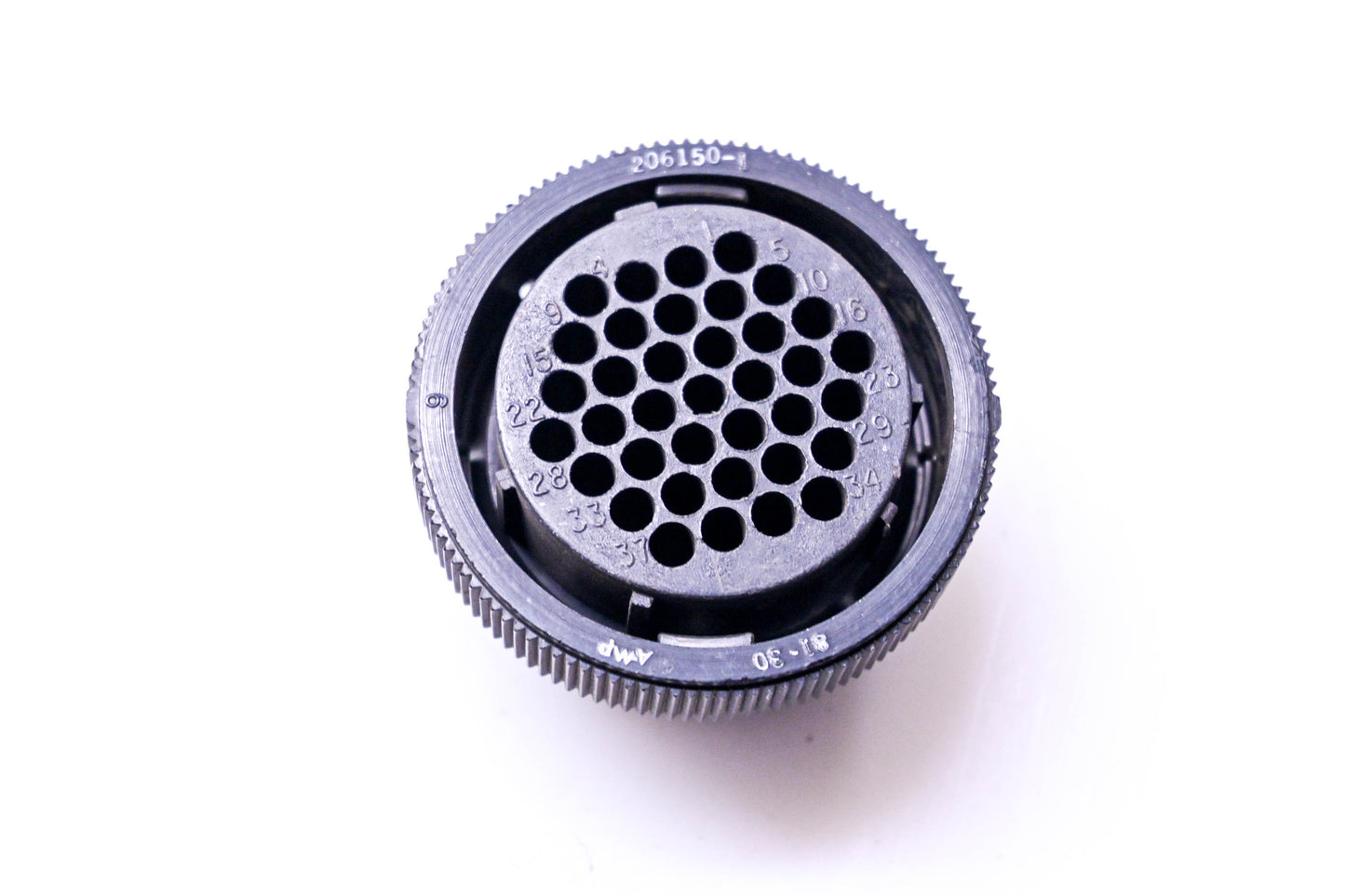 AMP 206150-1 Circular Plastic Connector Plug 37 Terminal NOS