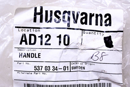 New OEM Husqvarna 537033401, 537 03 34-01 Handle NOS