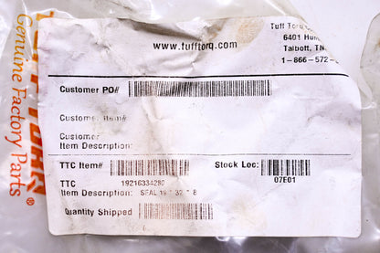 Tuff Torq 19216334280 Transmission Seal NOS