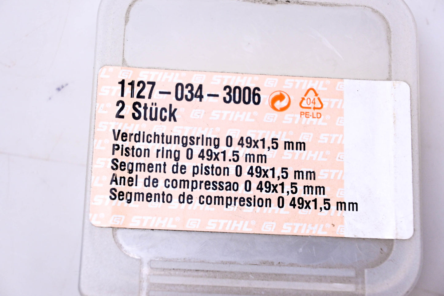 New OEM Stihl 1127-034-3006 Piston Ring Kit NOS