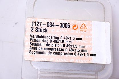 New OEM Stihl 1127-034-3006 Piston Ring Kit NOS