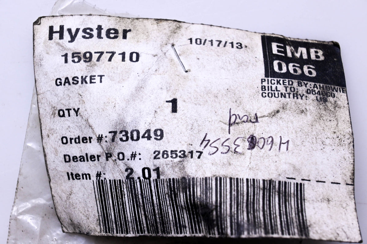 Hyster 1597710 Thermostat Gasket NOS