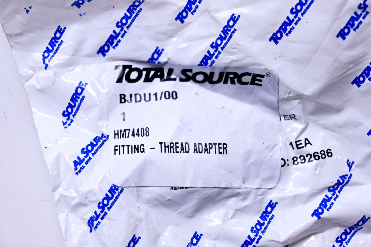 Total Source 74408, HM74408 Thread Adapter Fitting fits Helmar NOS
