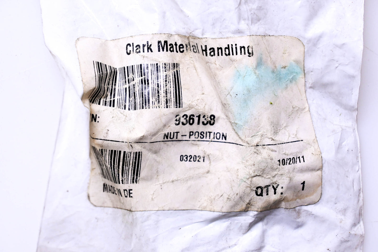 Clark 936138 Position Nut NOS