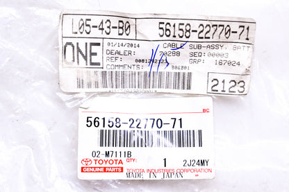 New OEM Toyota 56158-22770-71 Cable Sub Assembly NOS