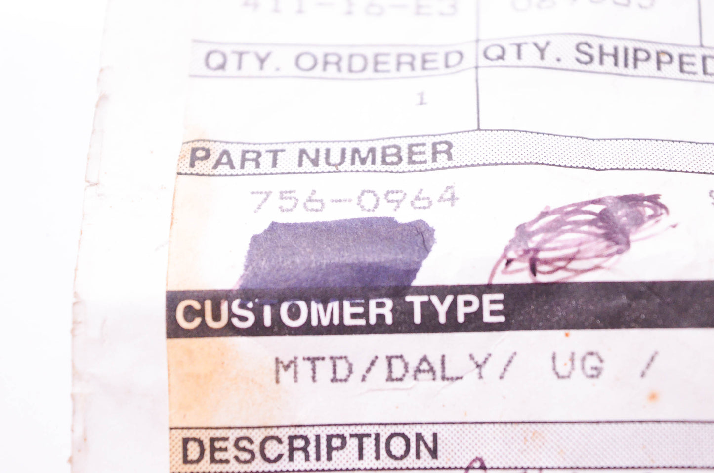 Cub Cadet 756-0964 Pulley NOS