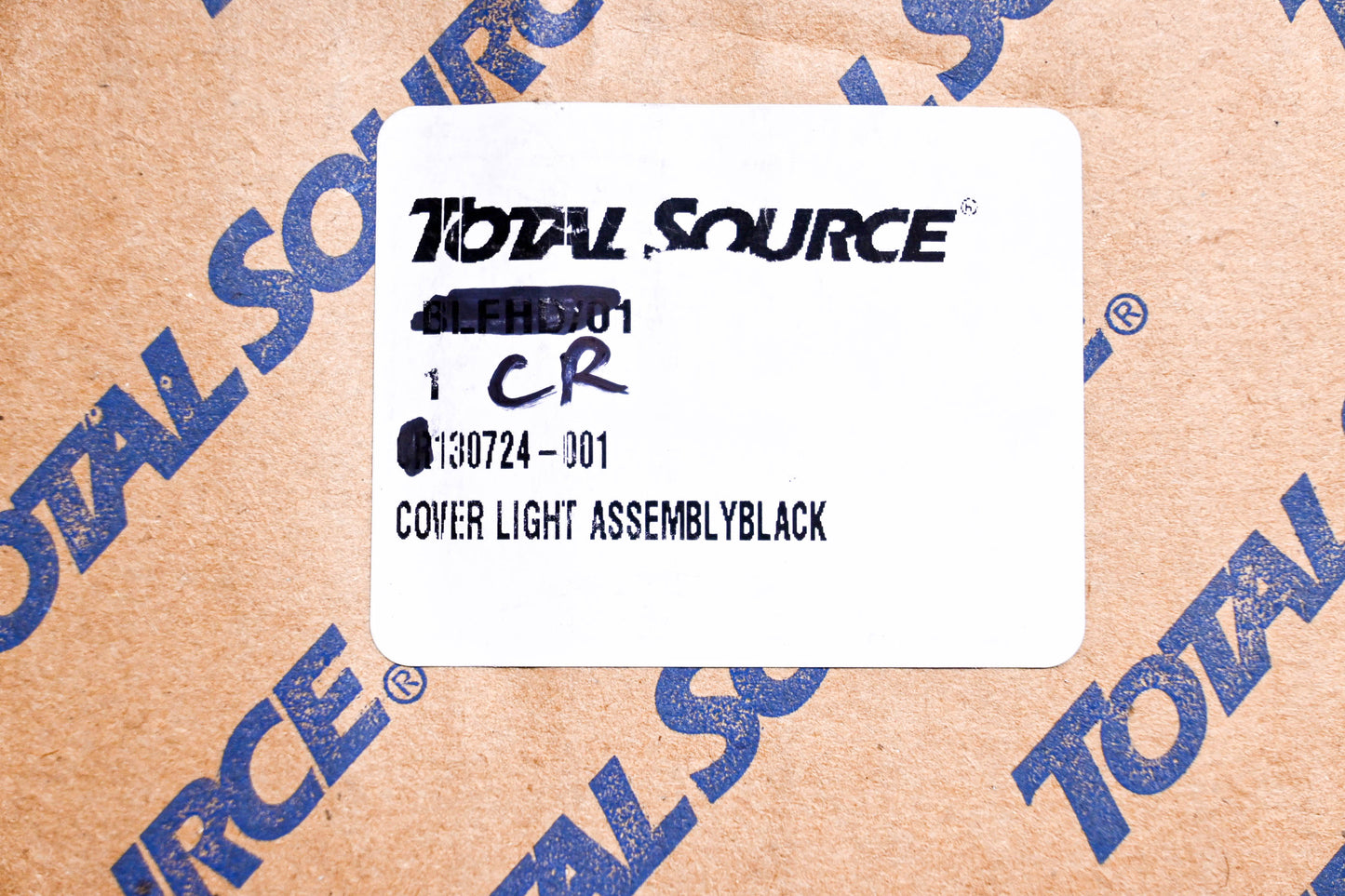 Total Source 130724-001, CR130724-001 Black Cover Light Assembly fits Crown NOS